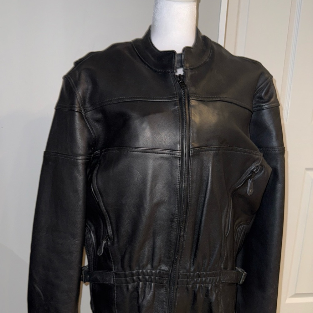 Unik Black Leather Jacket‎ for Women
